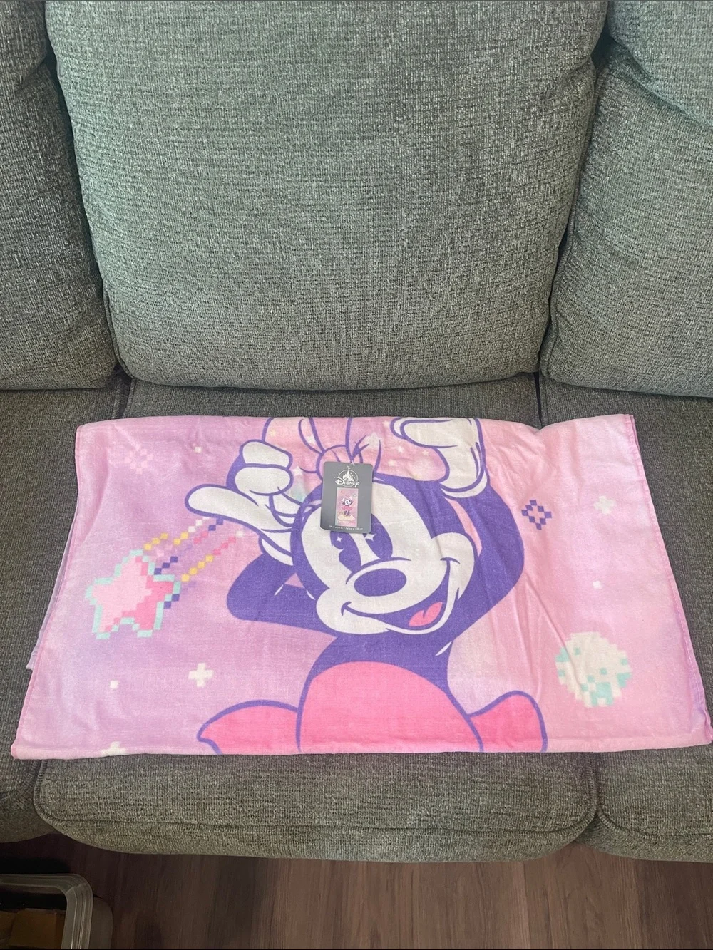 Disney Minnie Mouse Pink and Purple Kids Towel